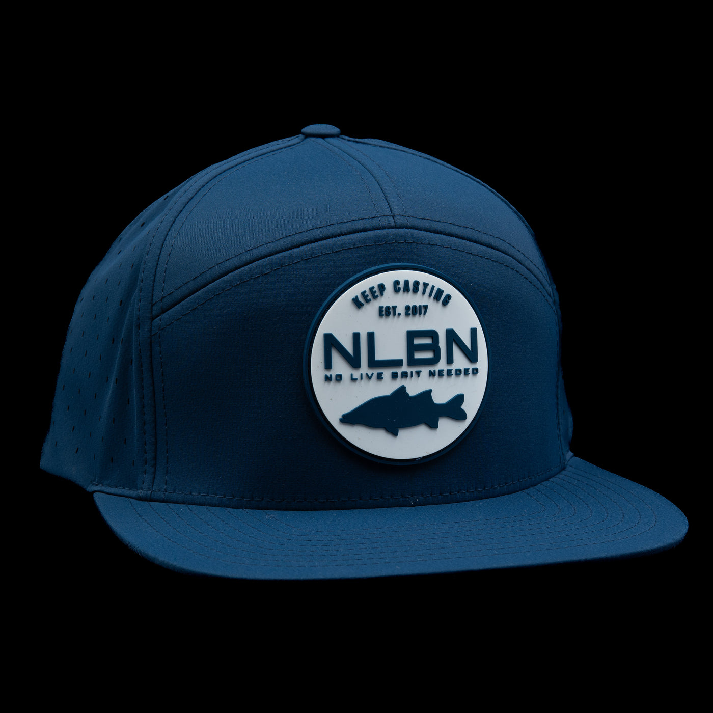 7 Panel - Navy- Navy/White Snook Stamp